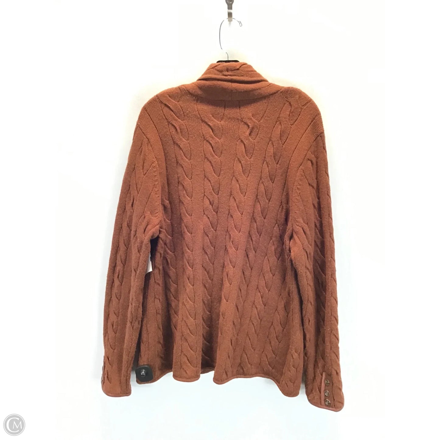 Sweater Cardigan By Talbots In Brown, Size: Xl