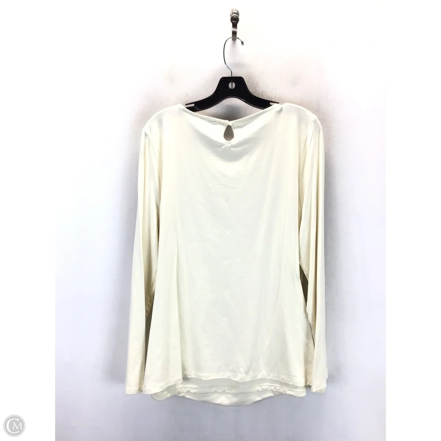Top Long Sleeve By Talbots In Cream, Size: Xl
