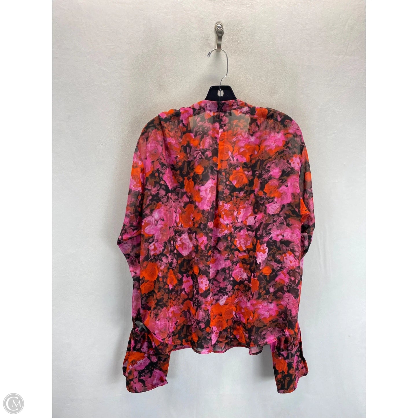 Top Long Sleeve By Tahari In Floral Print, Size: L
