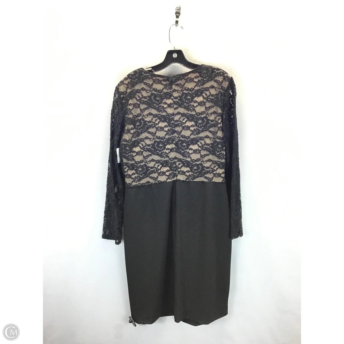 Dress Casual Midi By Lauren By Ralph Lauren In Black, Size: 16