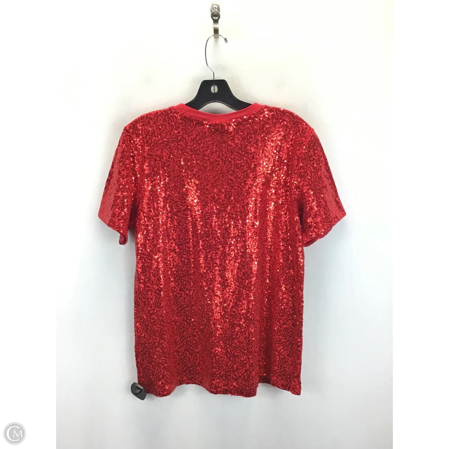 Top Short Sleeve By Dkny In Red, Size: M
