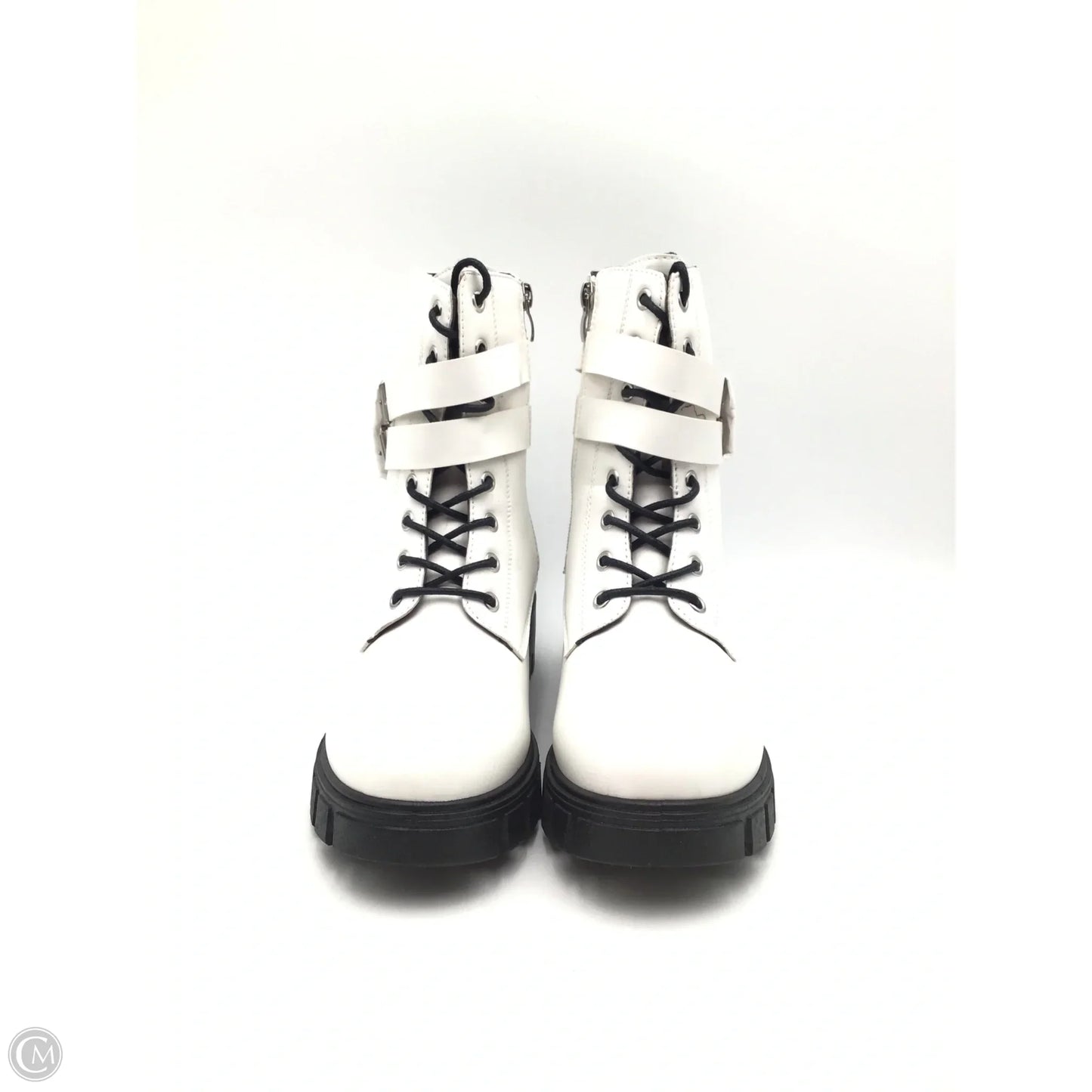 Boots Combat By Wild Diva In White, Size: 8