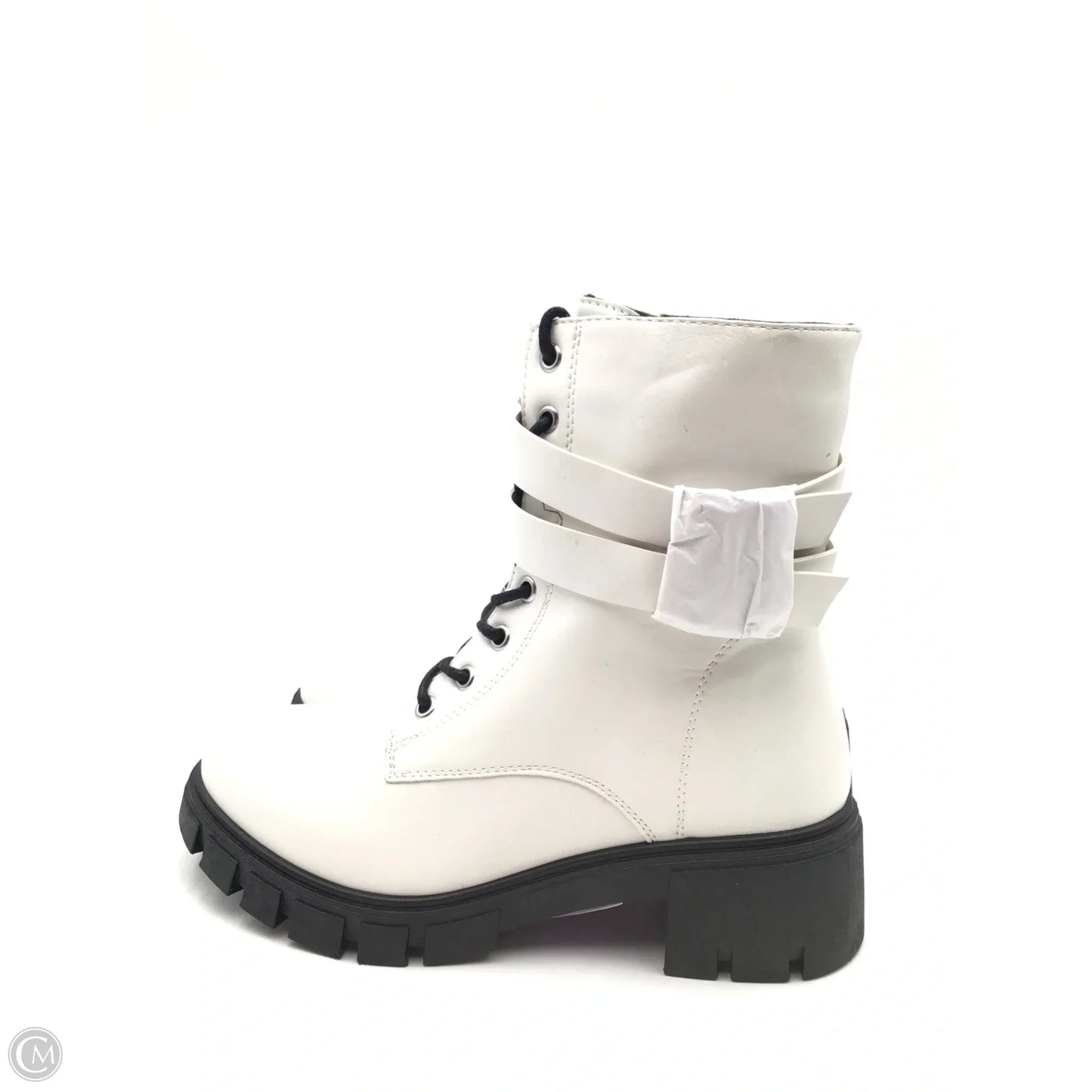 Boots Combat By Wild Diva In White, Size: 8