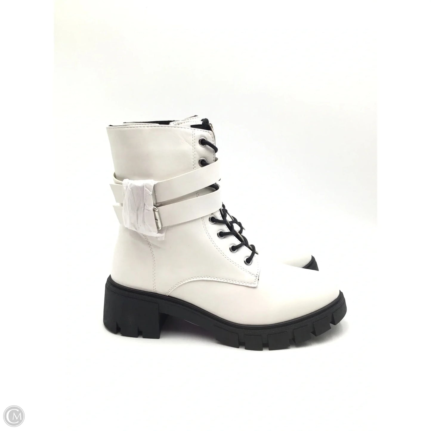 Boots Combat By Wild Diva In White, Size: 8
