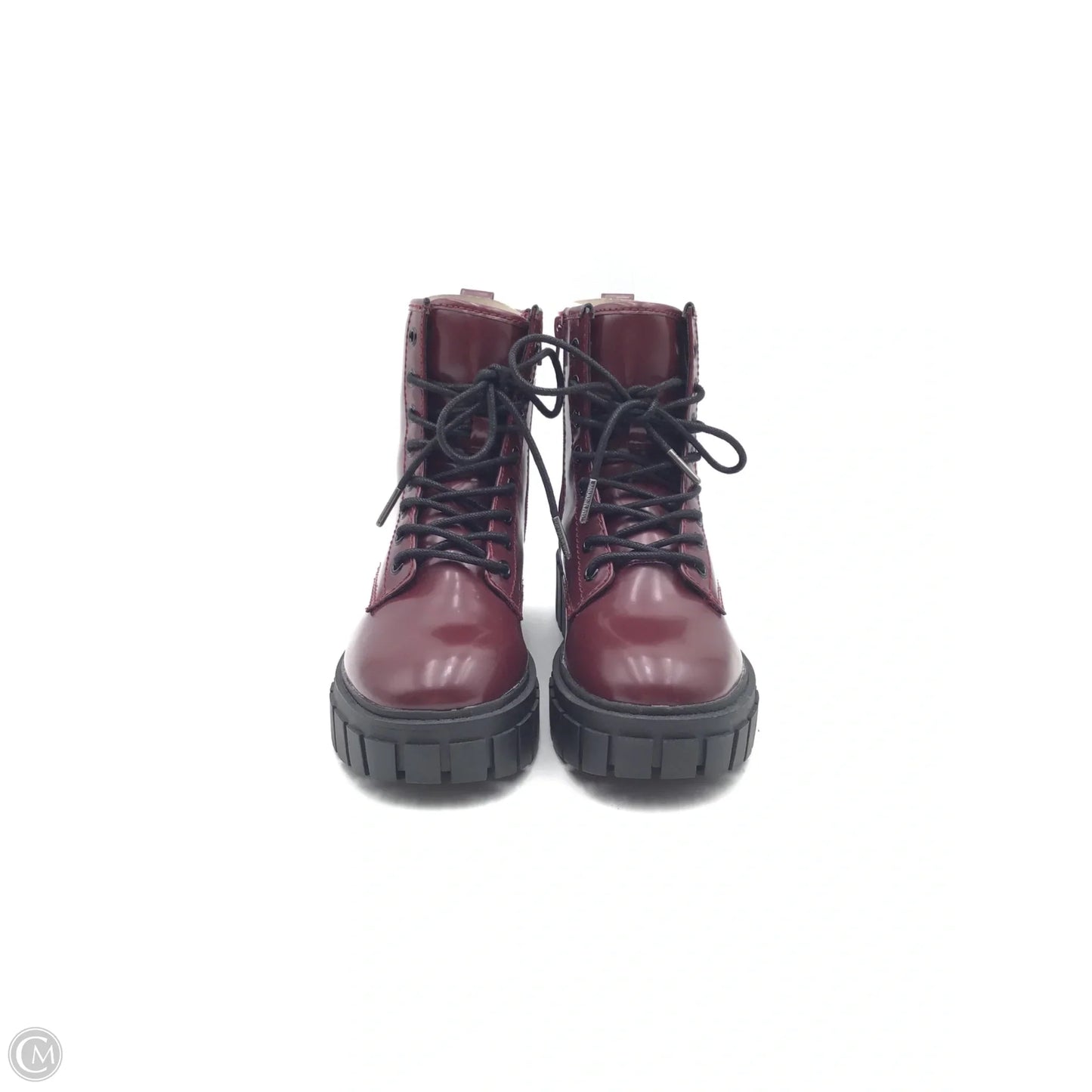 Boots Combat By Madden Nyc In Maroon, Size: 8