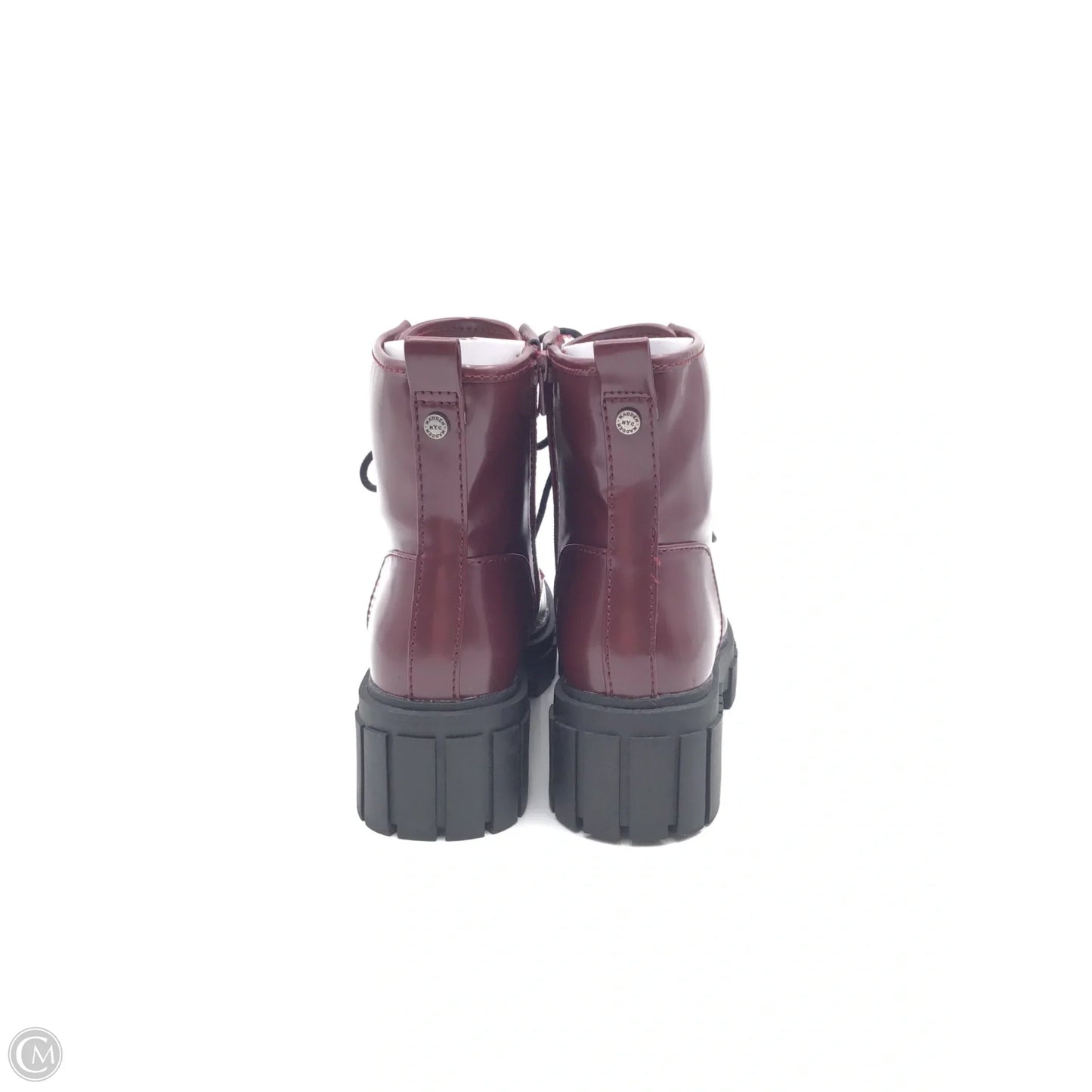 Boots Combat By Madden Nyc In Maroon, Size: 8