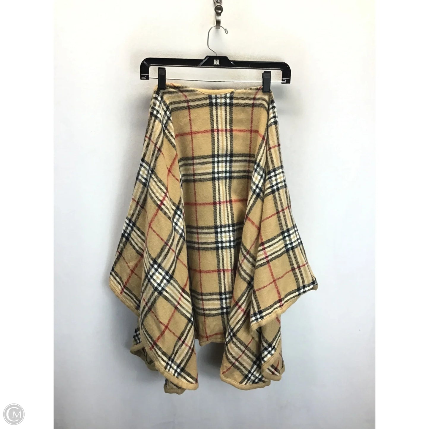 Shawl By Clothes Mentor In Plaid Pattern, Size: Osfm