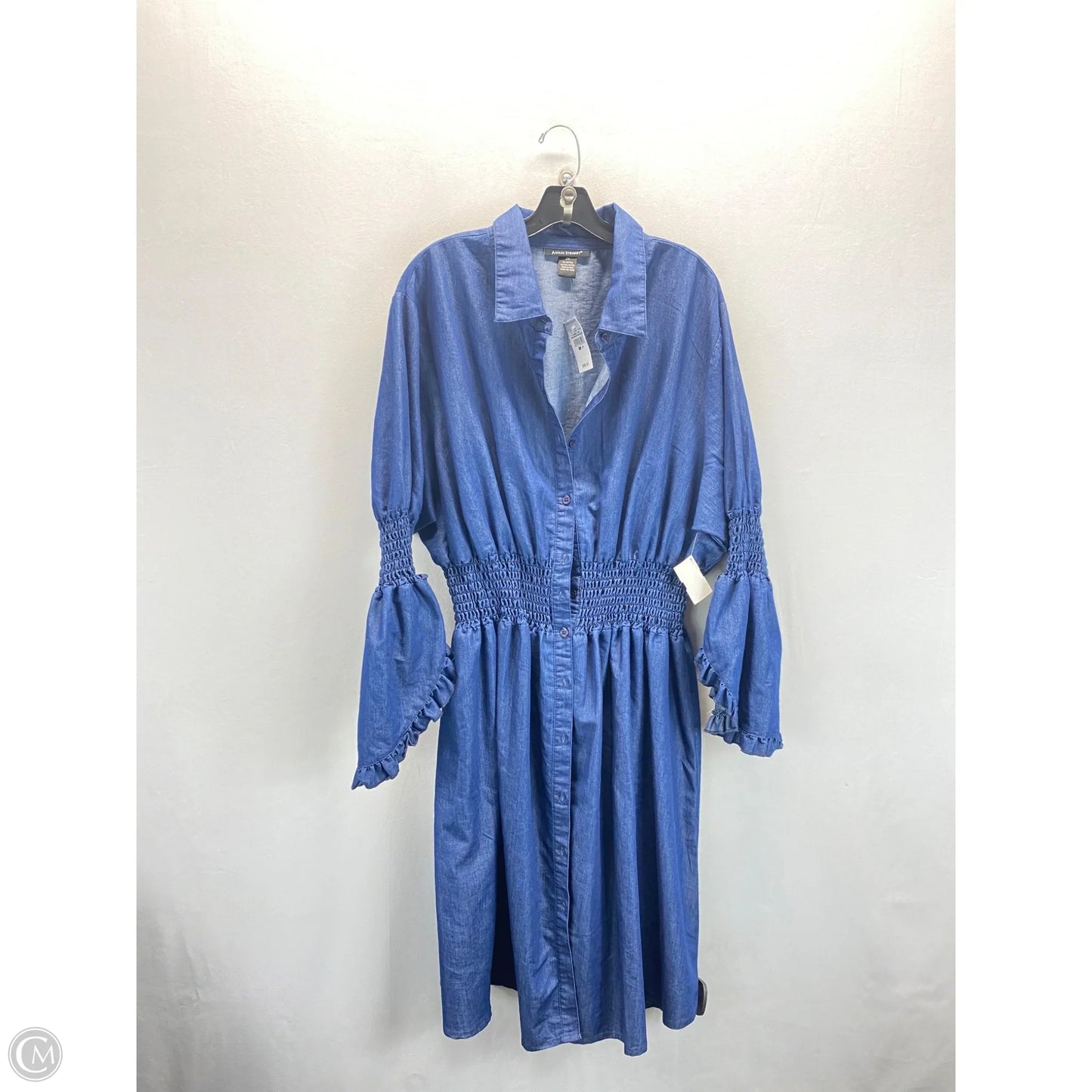 Dress Casual Midi By Ashley Stewart In Blue, Size: 26