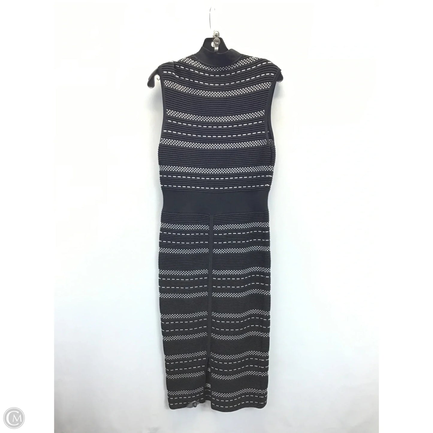Dress Casual Midi By Eva Mendes In Black & White, Size: M