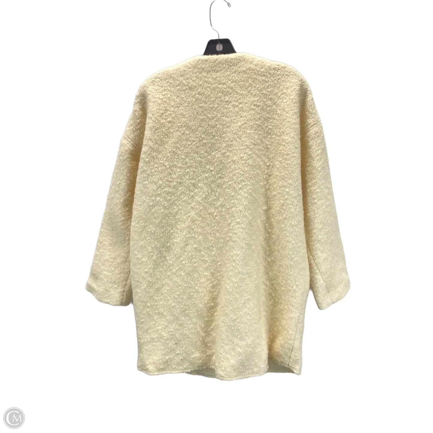 Coat Faux Fur & Sherpa By Forever 21 In Cream, Size: M