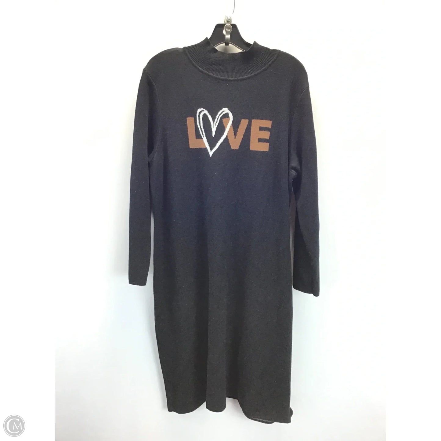 Dress Sweater By Lane Bryant In Black & Brown, Size: 2x