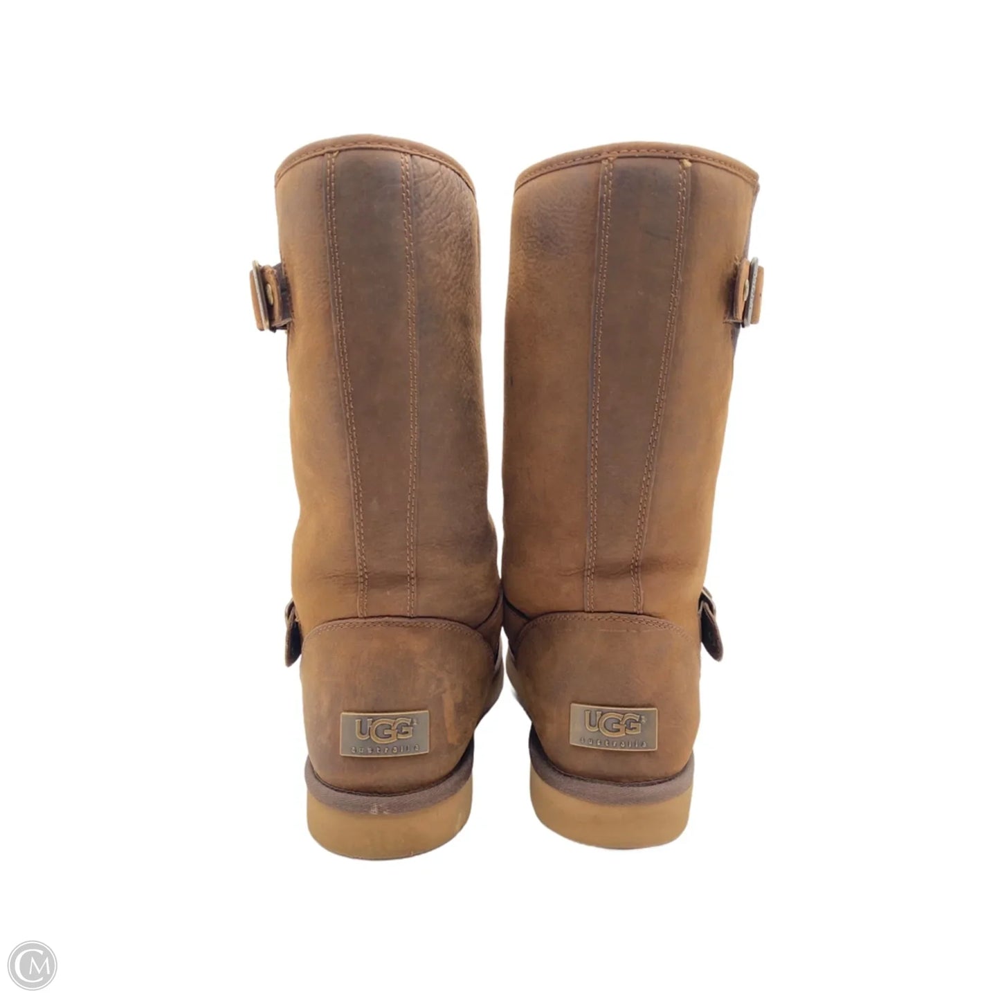 Boots Designer By Ugg In Brown, Size: 9