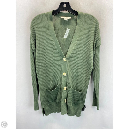 Sweater Cardigan By Loft In Green, Size: S