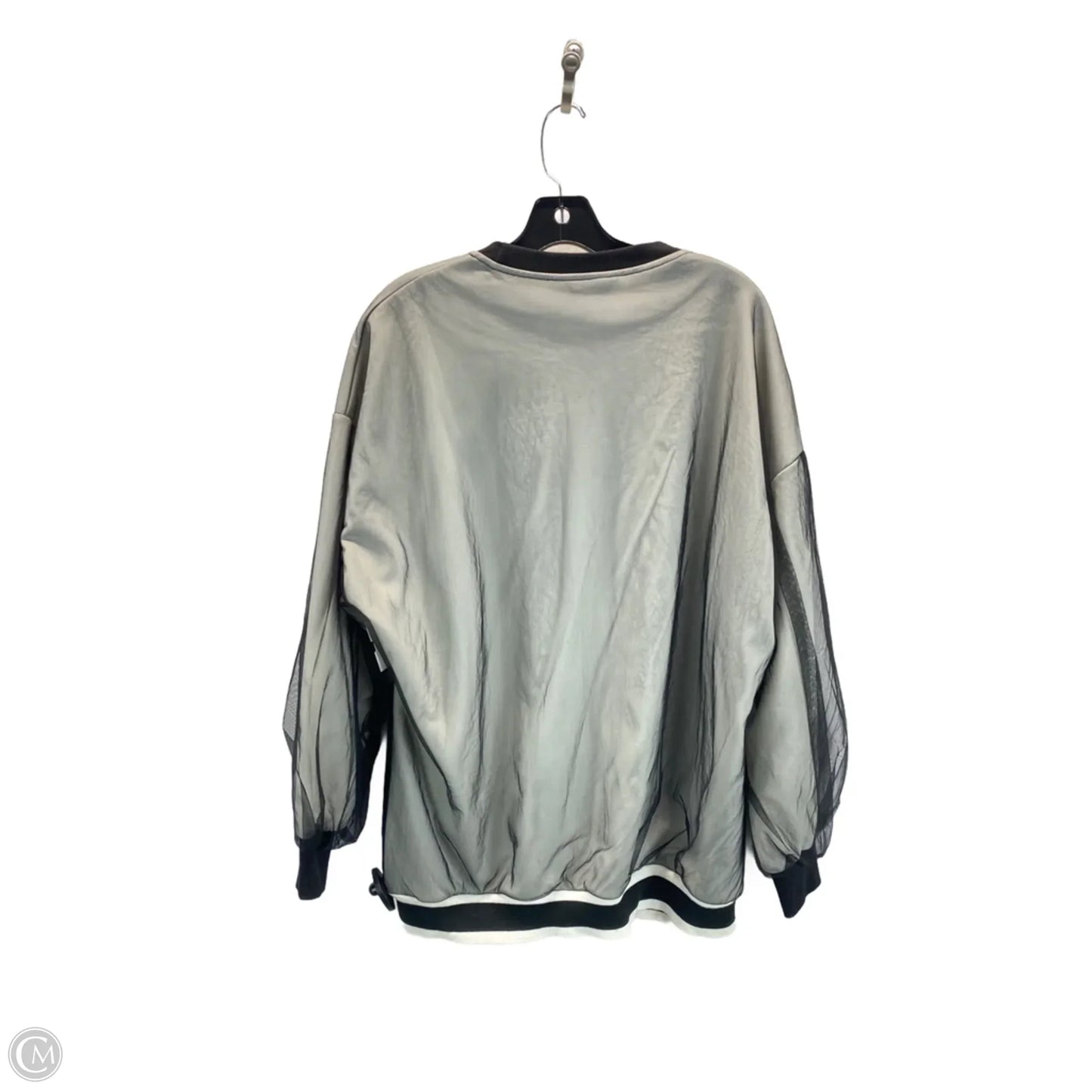 Top Long Sleeve By Shein In Black & White, Size: L