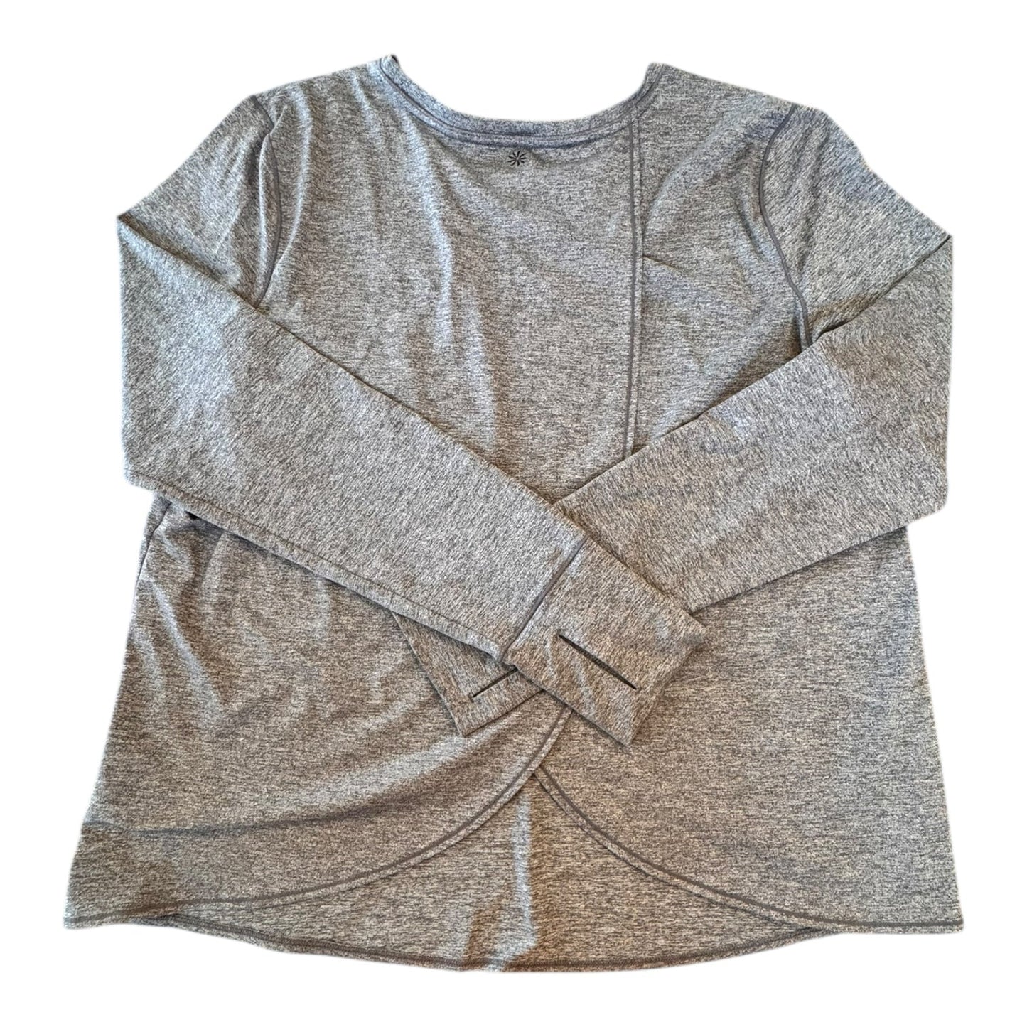 Athletic Top Ls Collar By Athleta In Grey, Size:Xl
