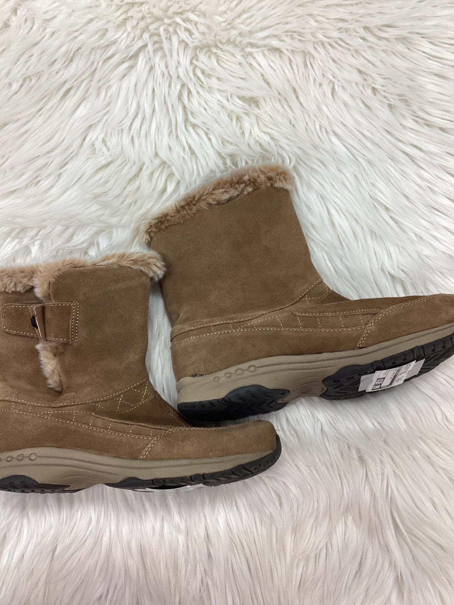 Boots Ankle Flats By Easy Spirit In Tan, Size:8.5