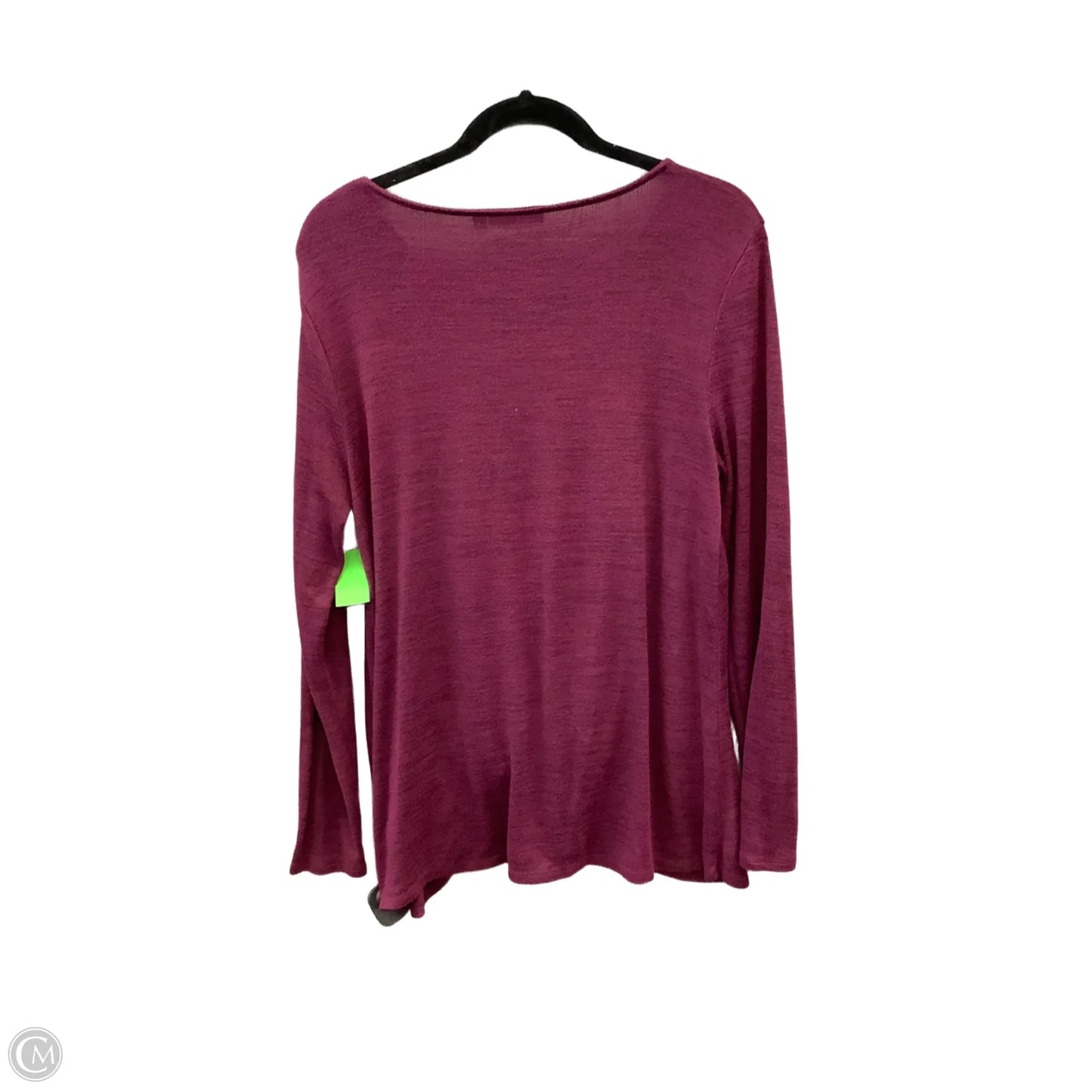 Top Long Sleeve By Apt 9 In Maroon, Size: L