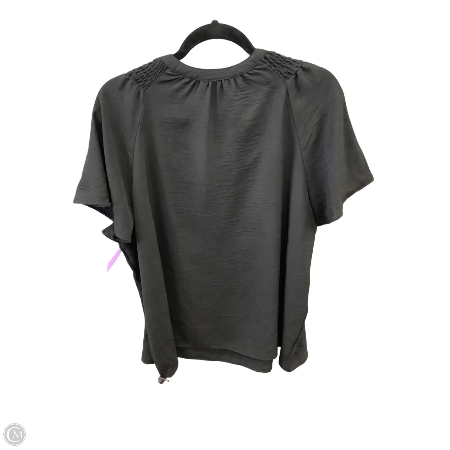 Blouse Short Sleeve By Terra & Sky In Black, Size: 2x