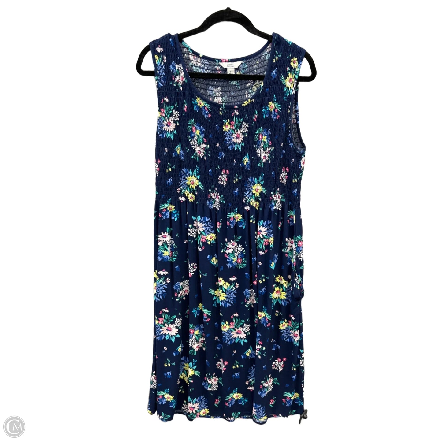 Dress Casual Maxi By Croft And Barrow In Navy, Size: L