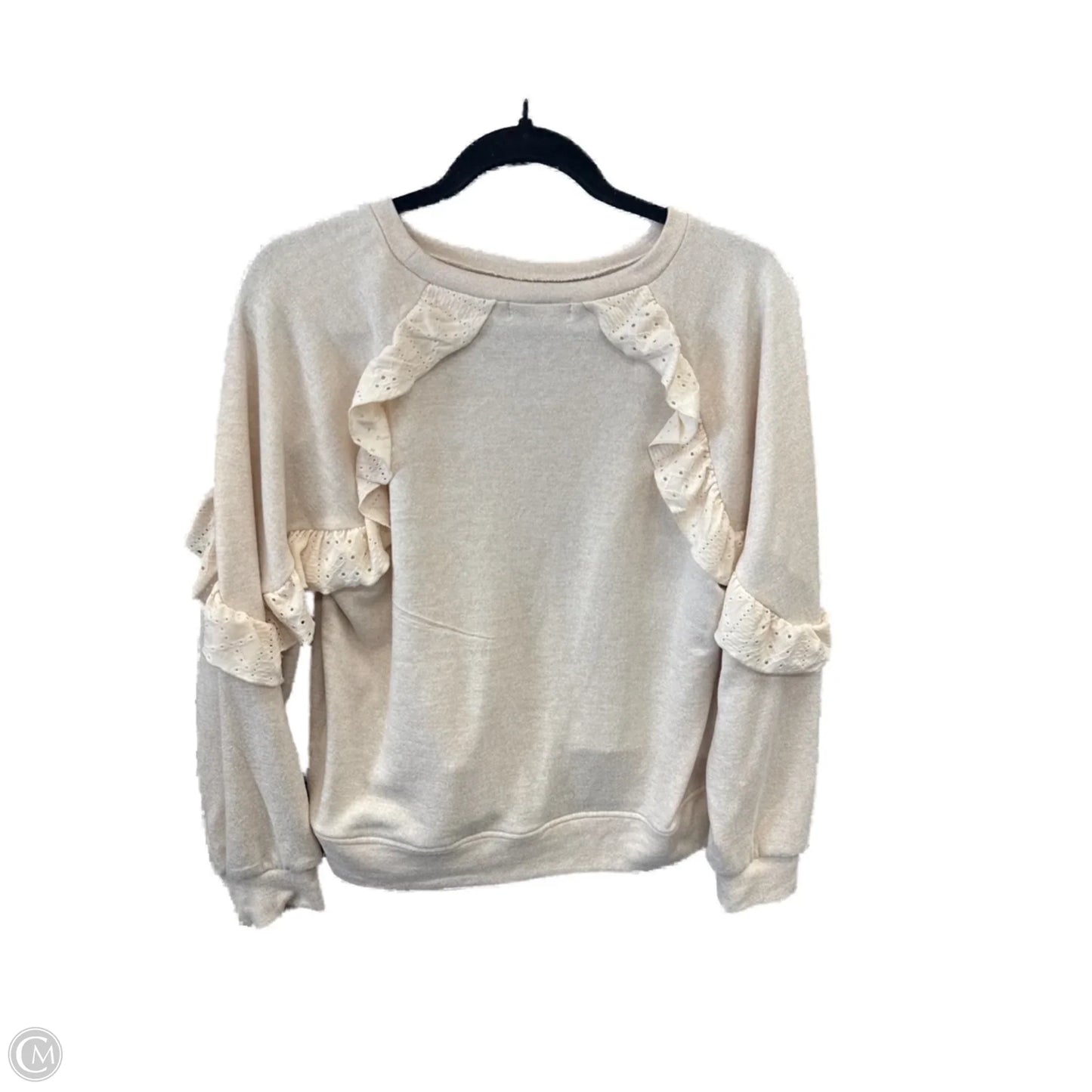 Top Long Sleeve By 89th And Madison In Beige, Size: M