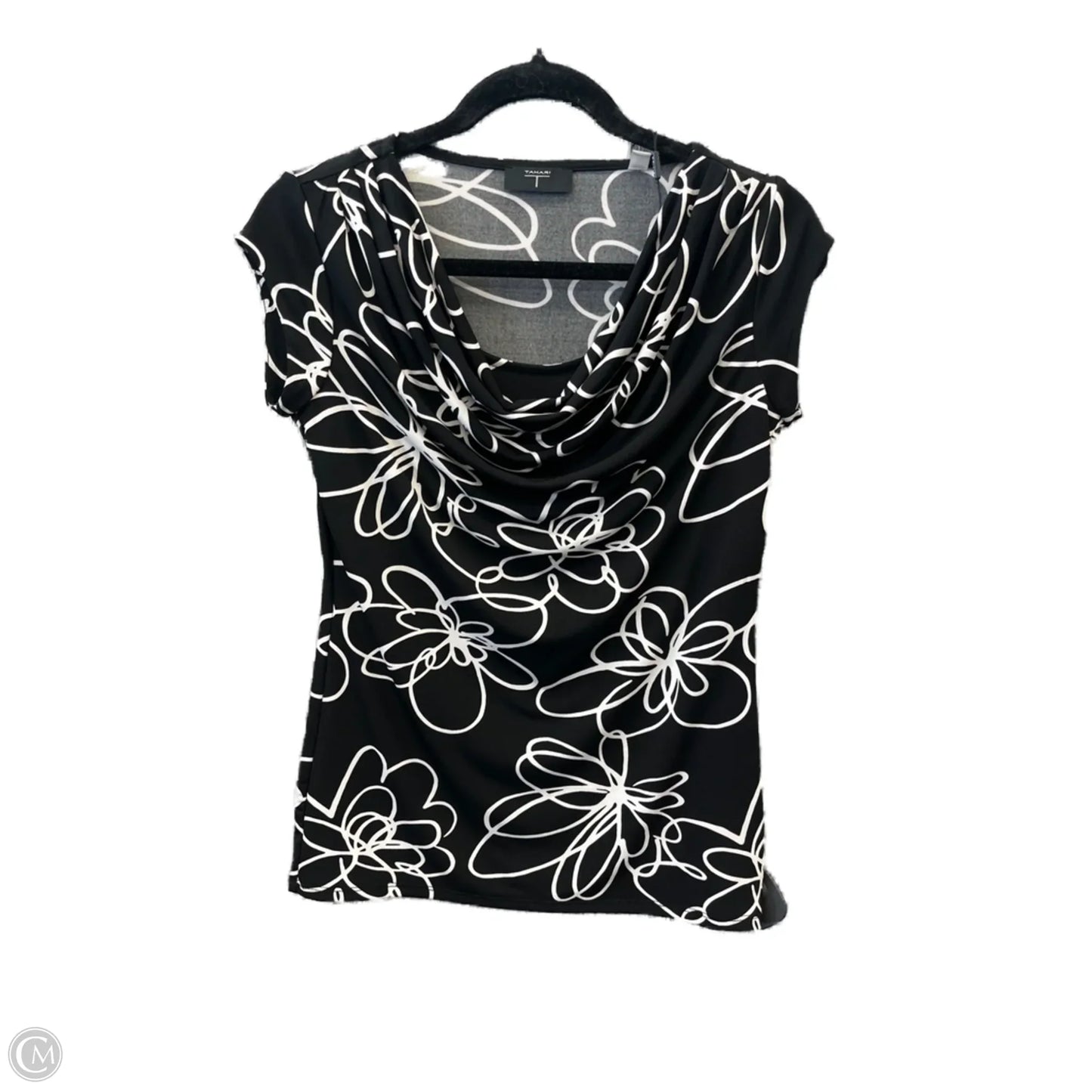 Top Short Sleeve By Tahari In Black, Size: Xs