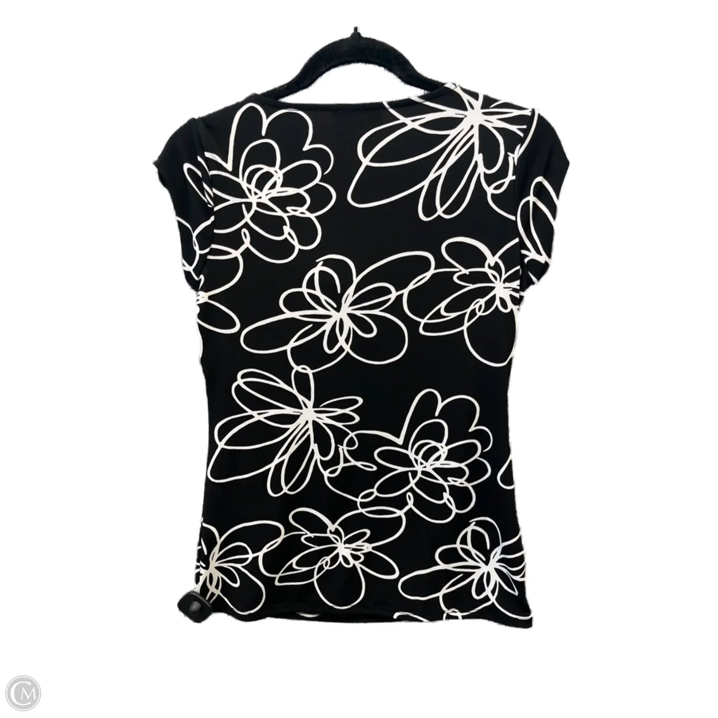 Top Short Sleeve By Tahari In Black, Size: Xs