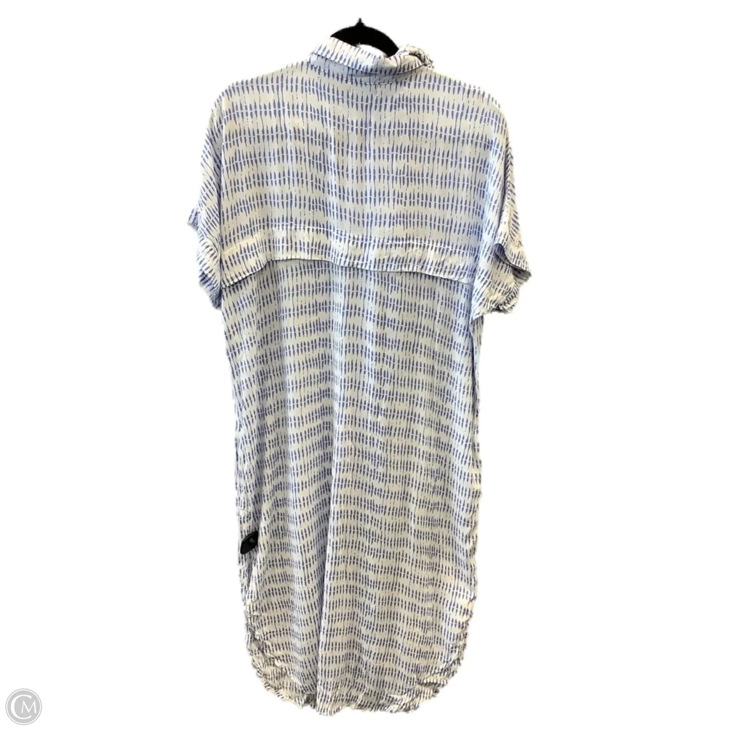 Dress Casual Midi By Clothes Mentor In Blue & White, Size: M