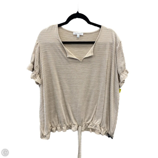 Top Short Sleeve By Daily Thread In Beige, Size: 3x