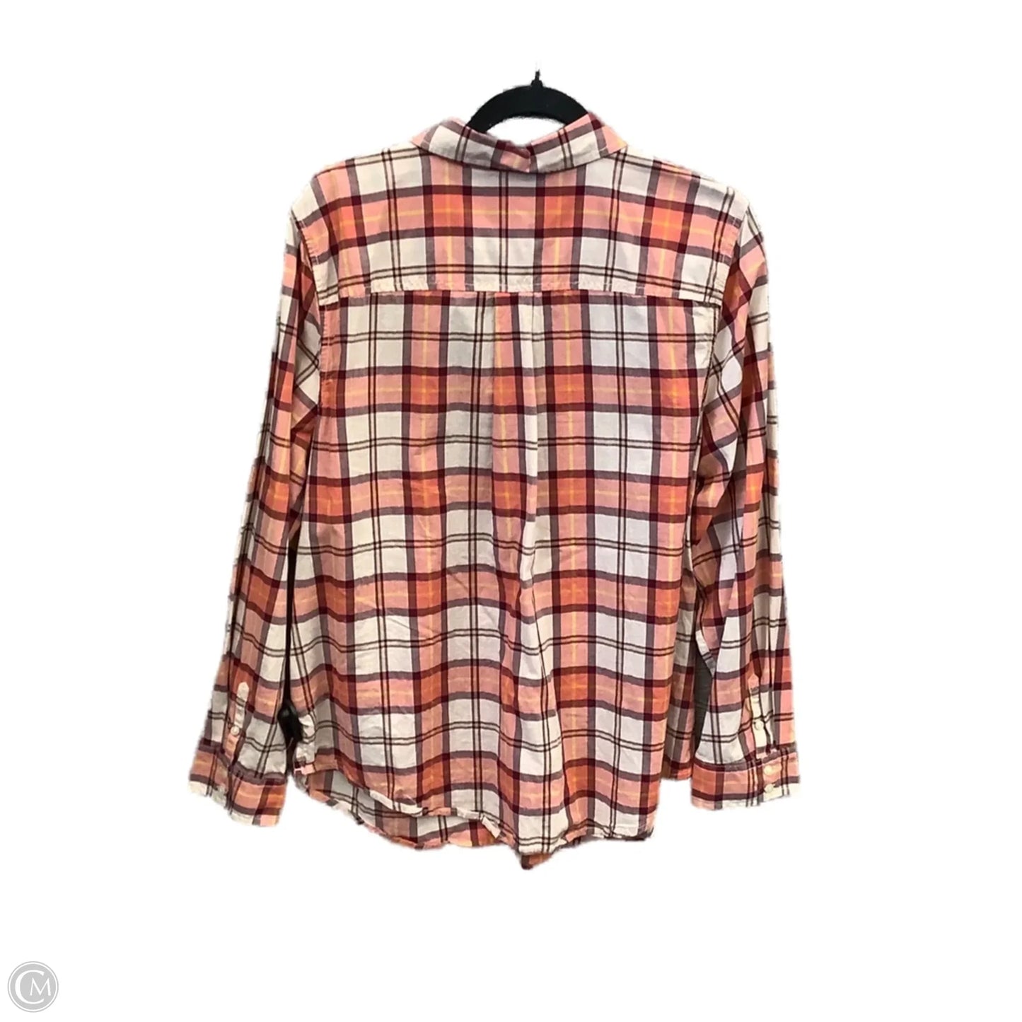 Top Long Sleeve By St Johns Bay In Plaid Pattern, Size: Xl