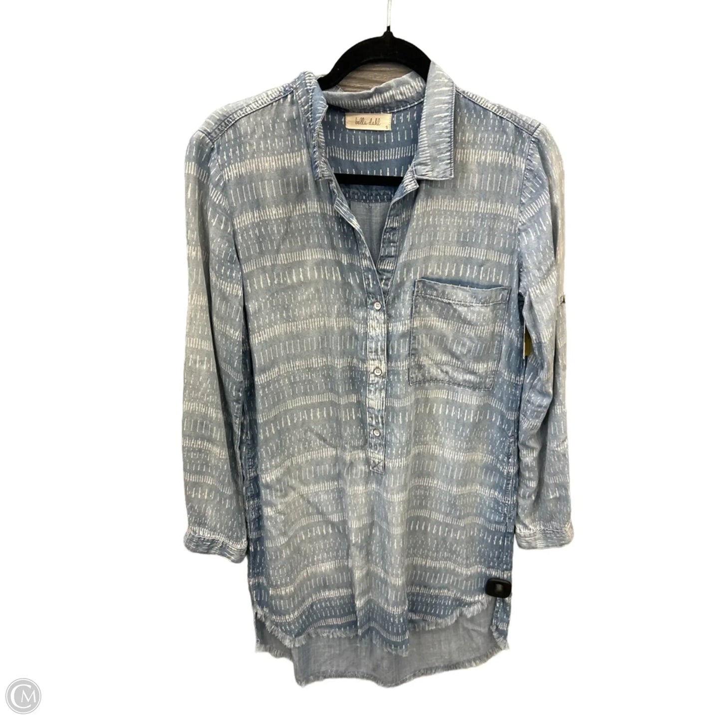 Dress Casual Short By Bella Dahl In Blue Denim, Size: S