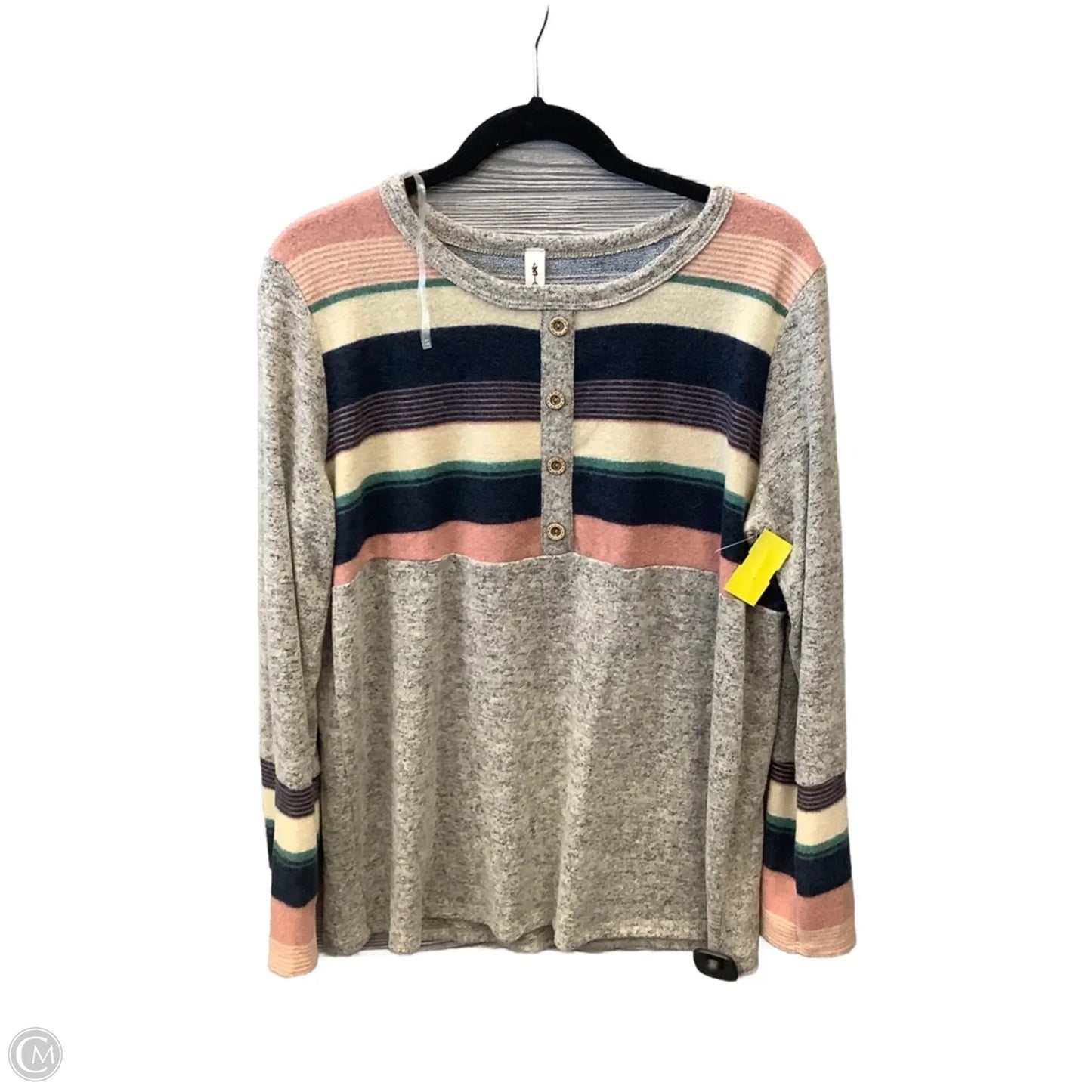 Top Long Sleeve By Vanilla Bay In Beige, Size: L