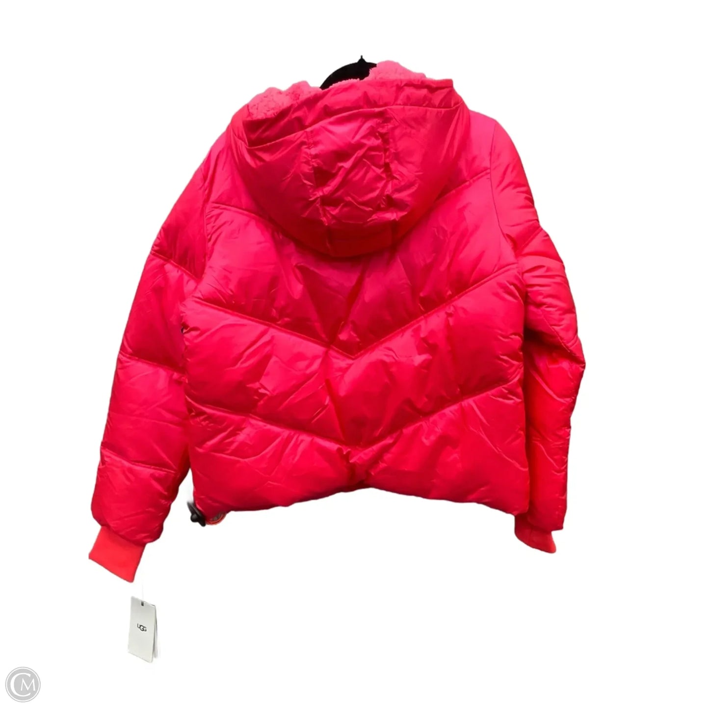 Coat Designer By Ugg In Pink, Size: L