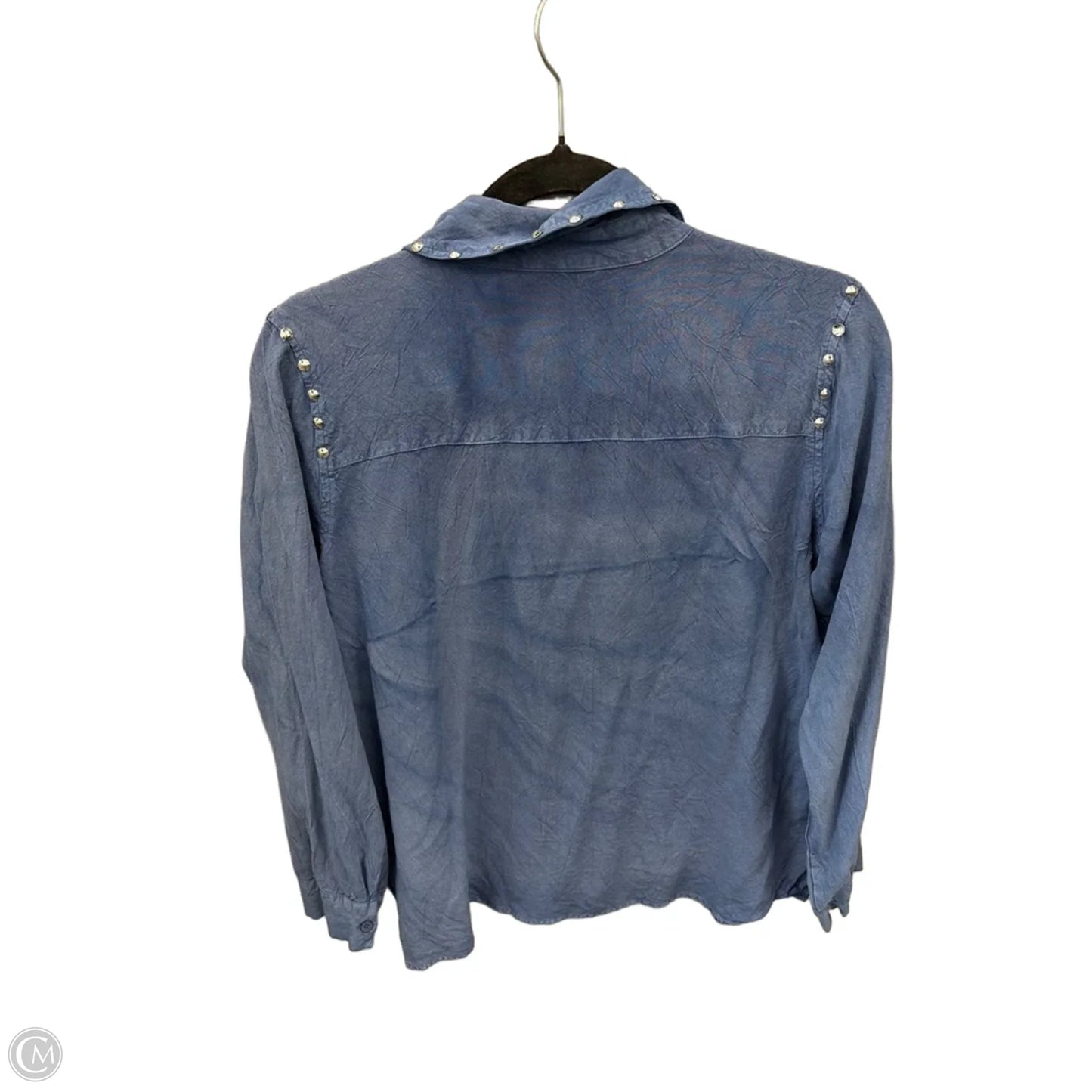Top Long Sleeve By Cato In Blue, Size: L