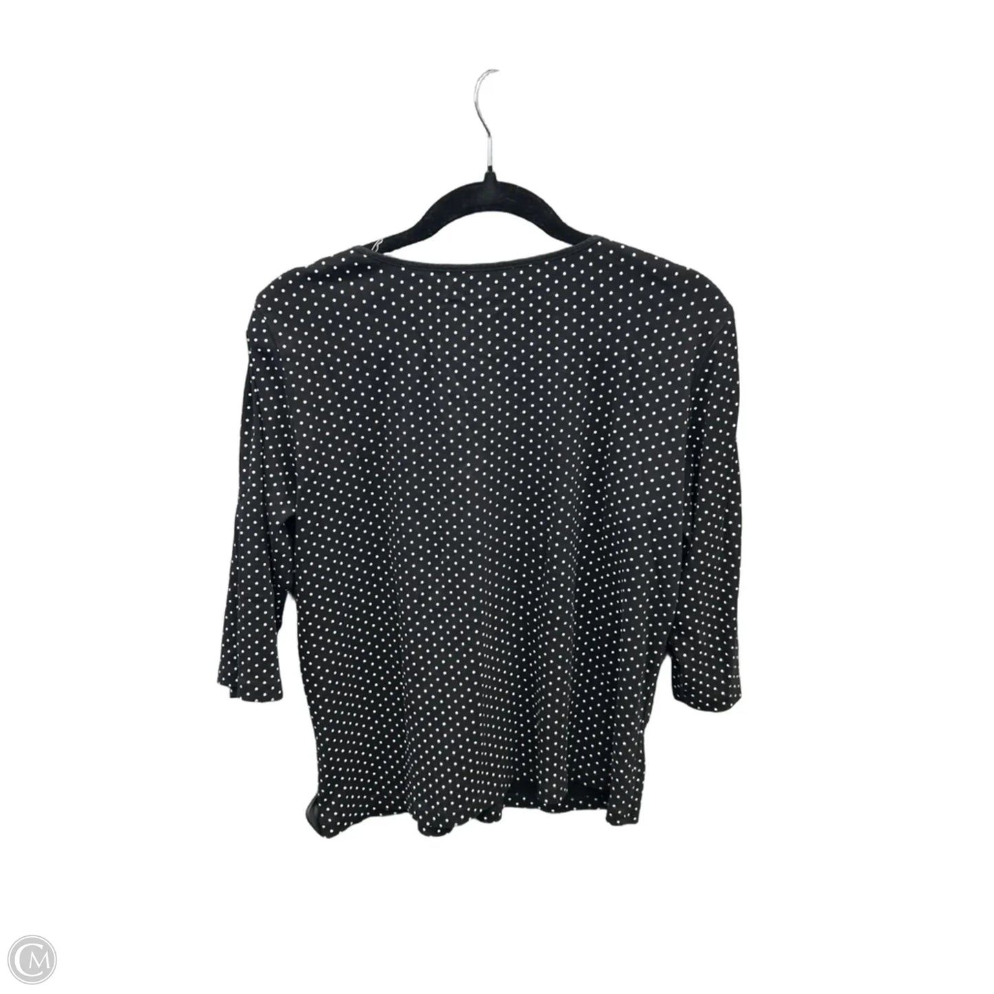 Top Long Sleeve By Christopher And Banks In Black, Size: L