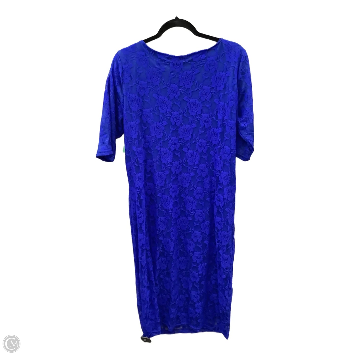 Dress Party Midi By Clothes Mentor In Blue, Size: Xxl