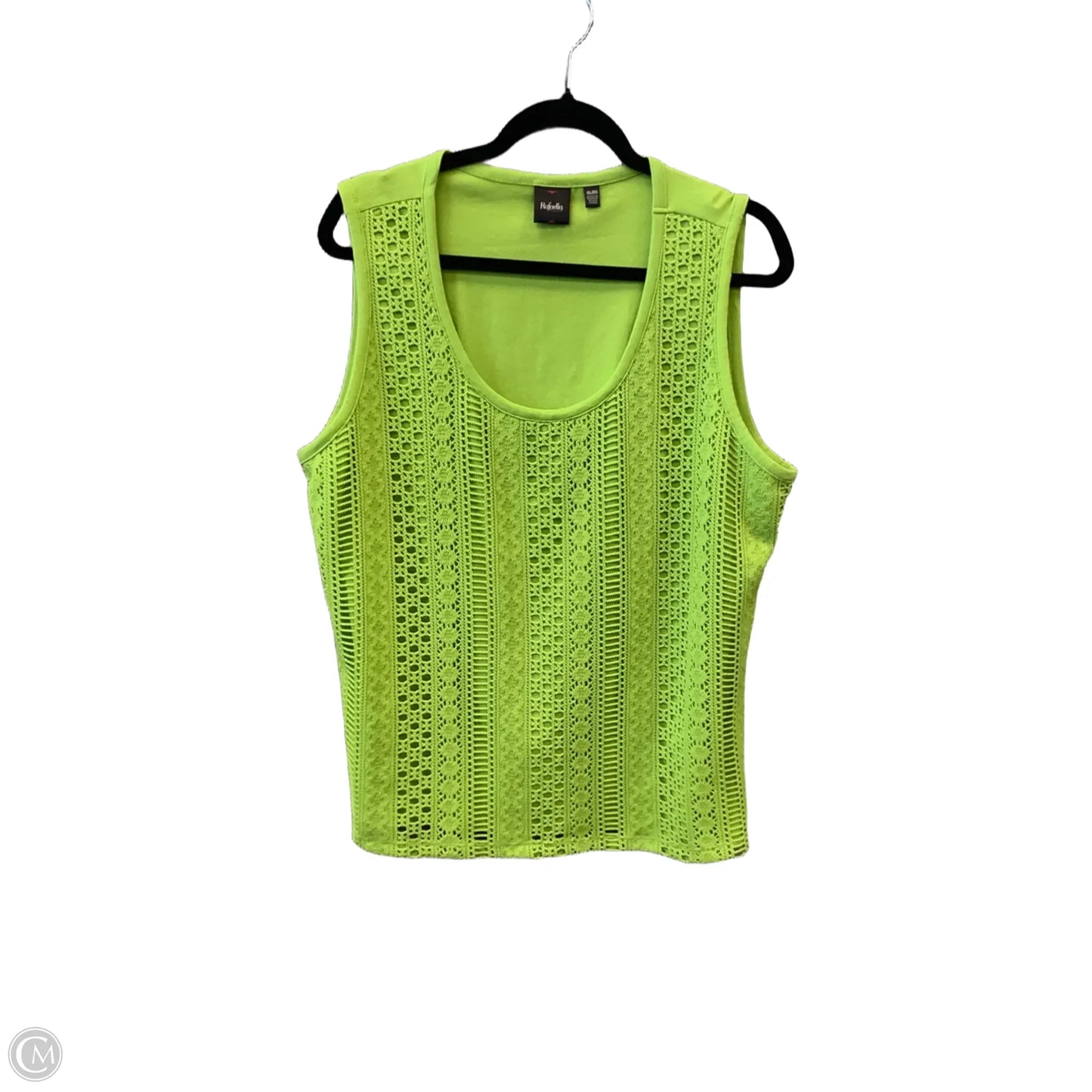 Top Sleeveless By Rafaella In Green, Size: Xxl
