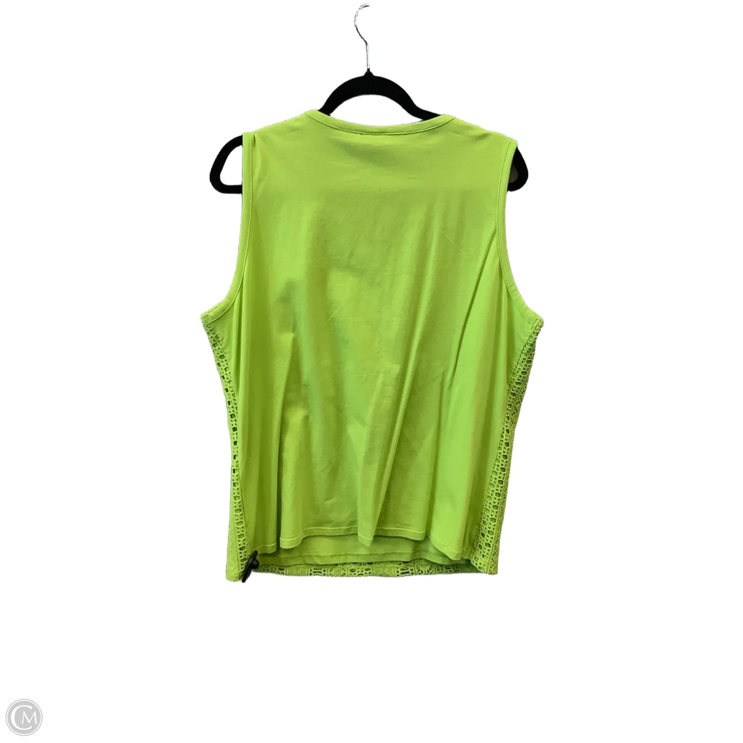Top Sleeveless By Rafaella In Green, Size: Xxl