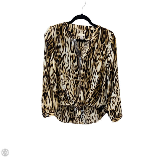 Top Long Sleeve By Chicos In Animal Print, Size: S