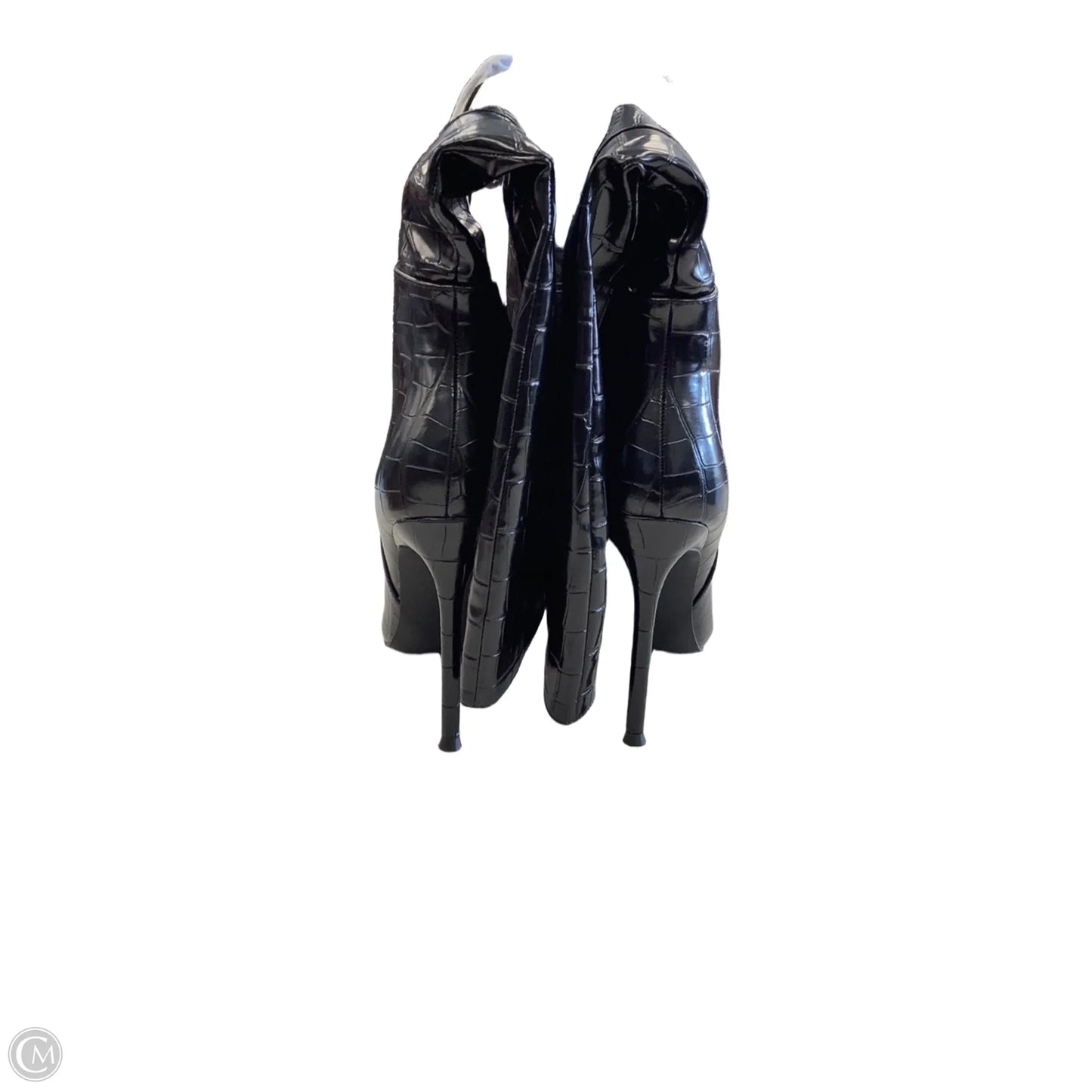 Boots Mid-calf Heels By Lulus In Black, Size: 10