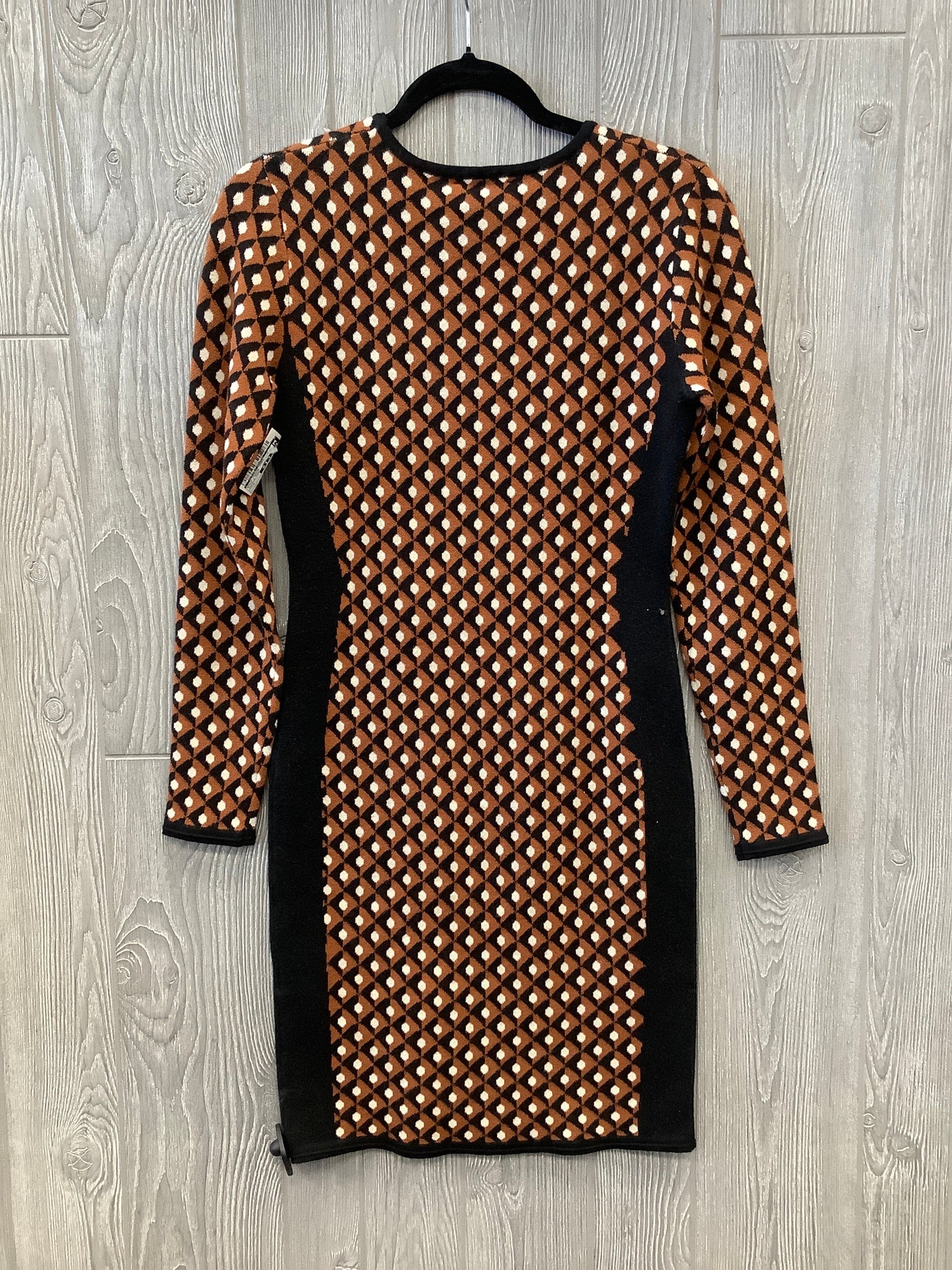 Dress Casual Midi By Clothes Mentor In Black & Brown, Size: S