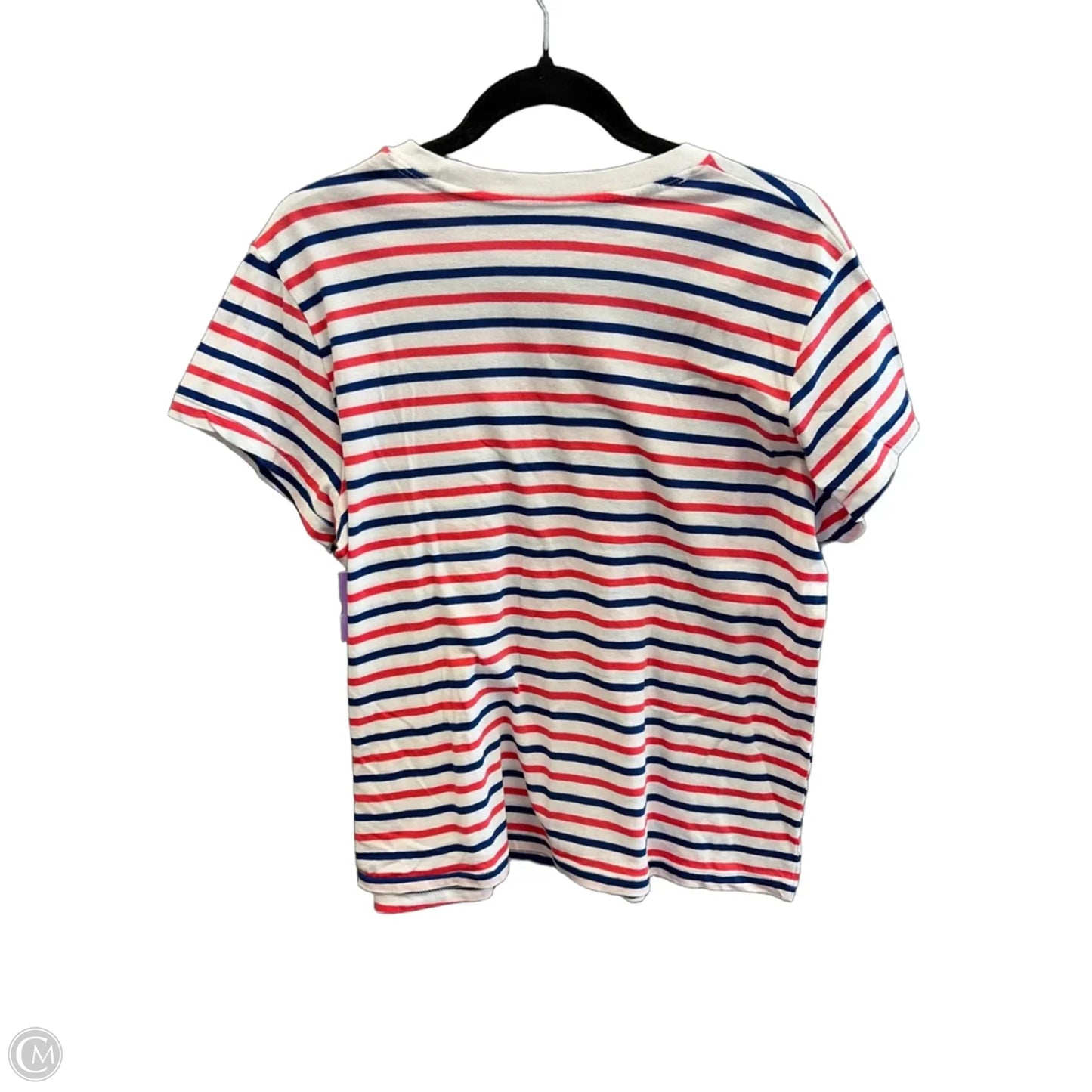Top Short Sleeve Basic By Universal Thread In Striped Pattern, Size: L