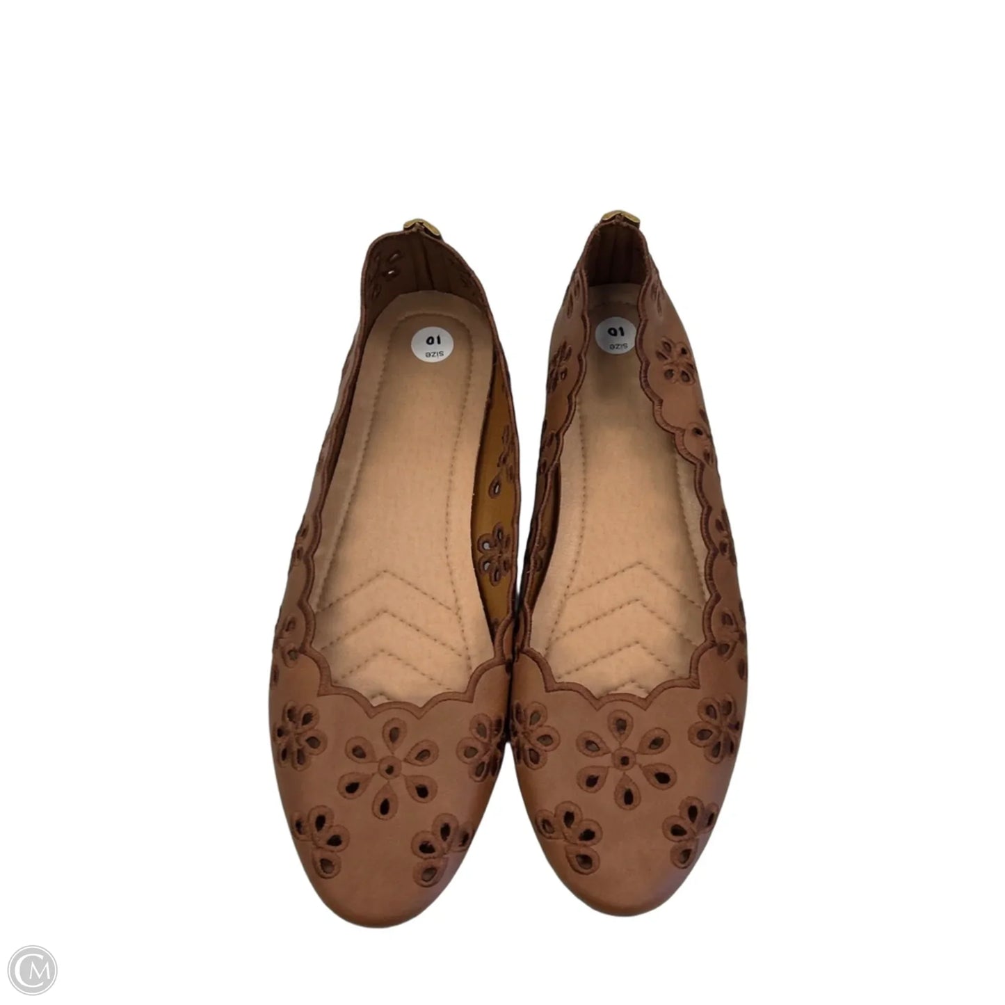 Shoes Flats By Clothes Mentor In Brown, Size: 10