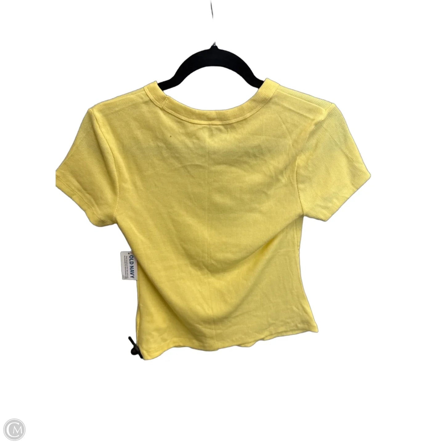 Top Short Sleeve Basic By Old Navy In Yellow, Size: M
