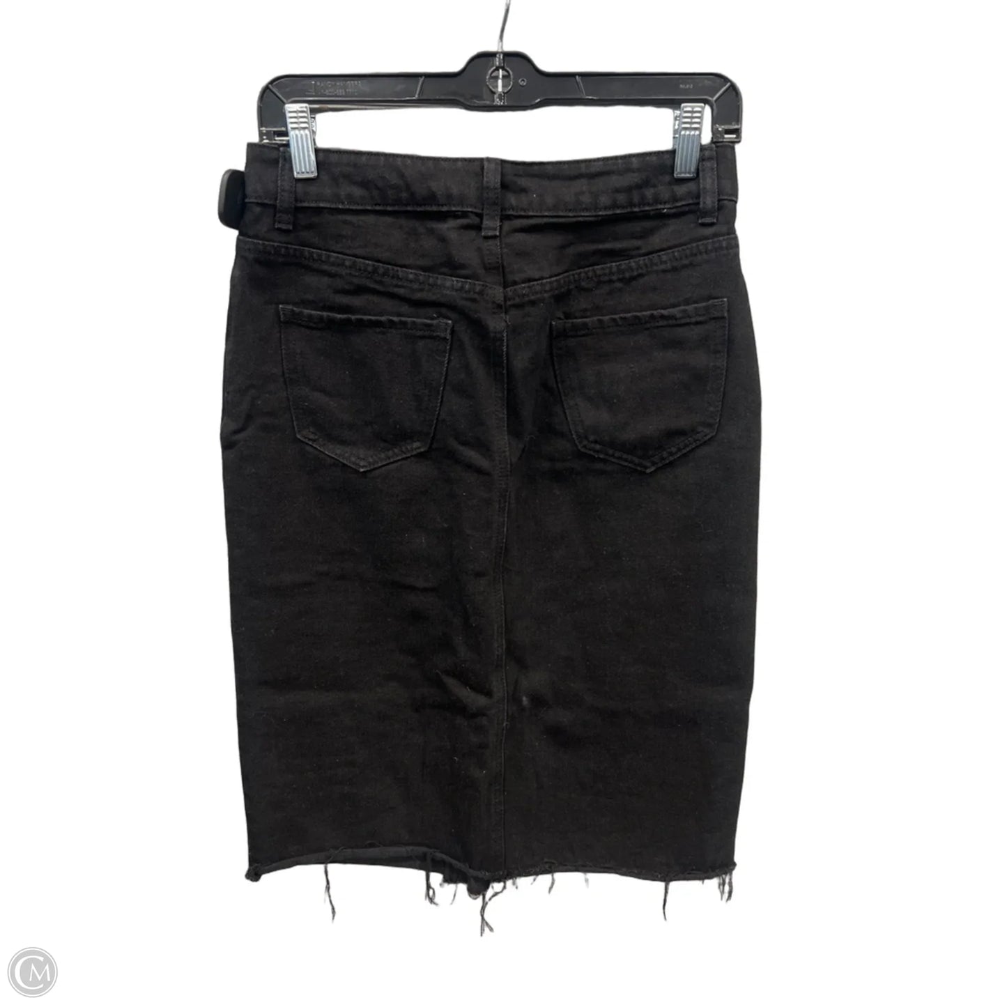 Skirt Midi By Clothes Mentor In Black Denim, Size: 4
