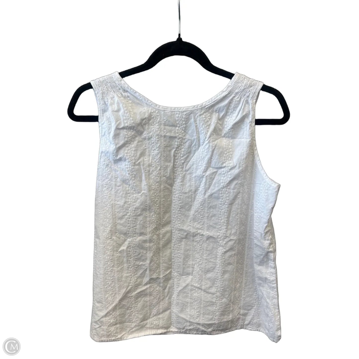 Top Sleeveless By Time And Tru In White, Size: S