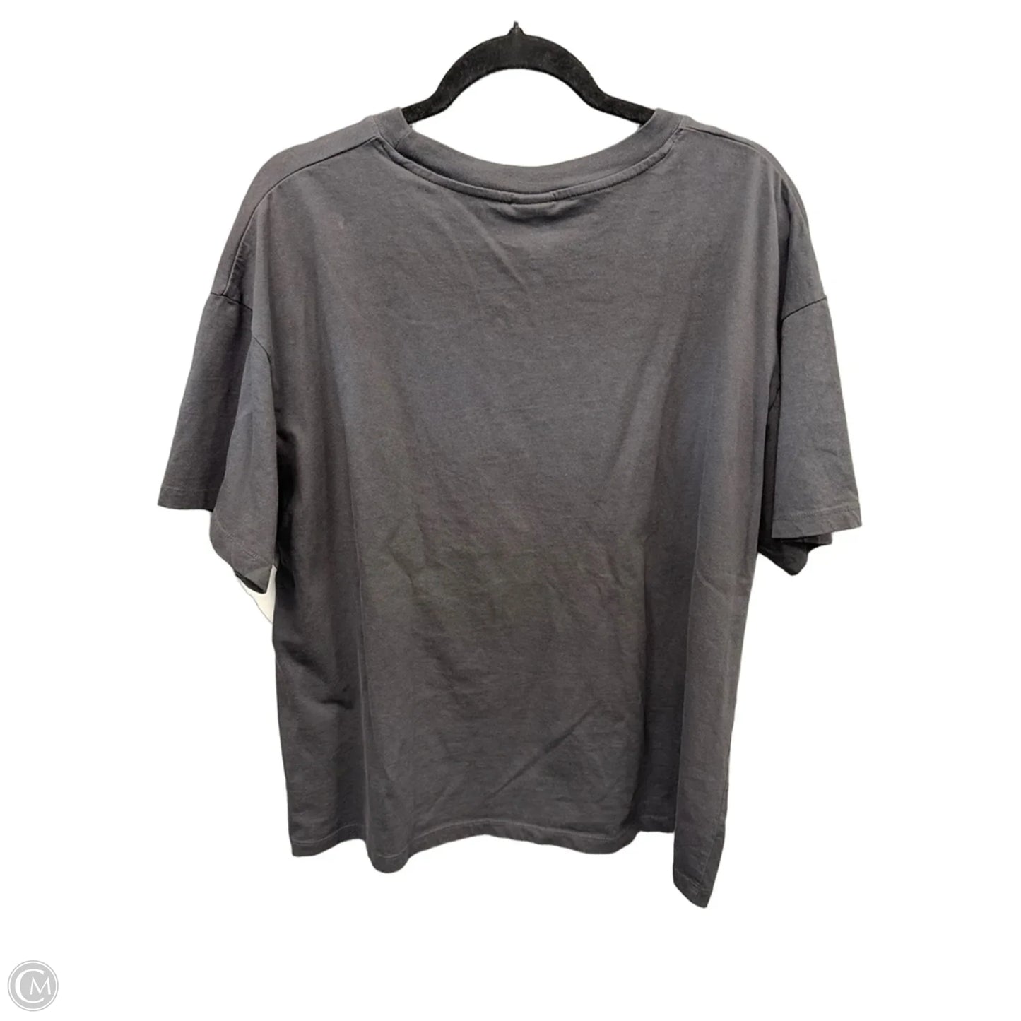Top Short Sleeve By H&m In Grey, Size: L