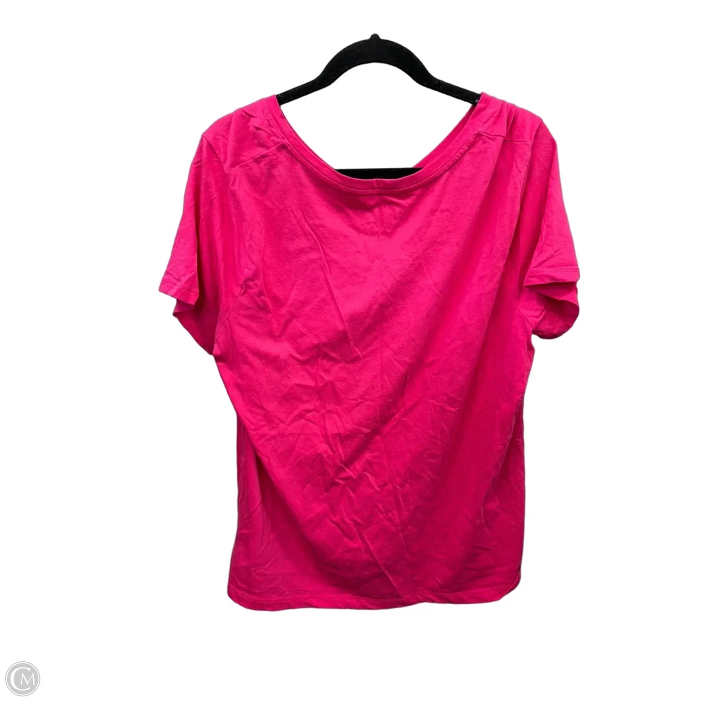 Top Short Sleeve Basic By Time And Tru In Pink, Size: Xxl