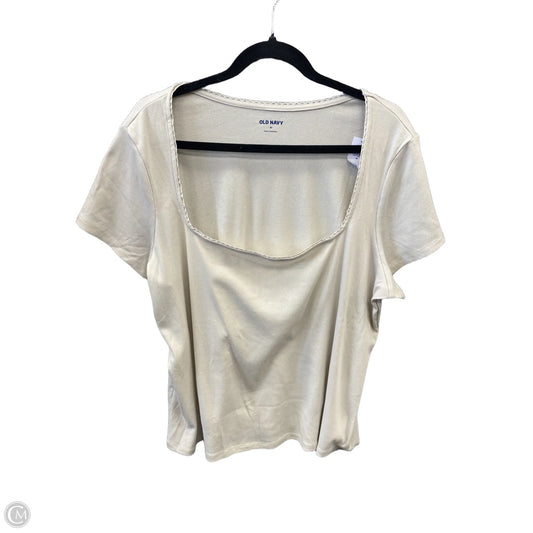 Top Short Sleeve By Old Navy In Cream, Size: 3x