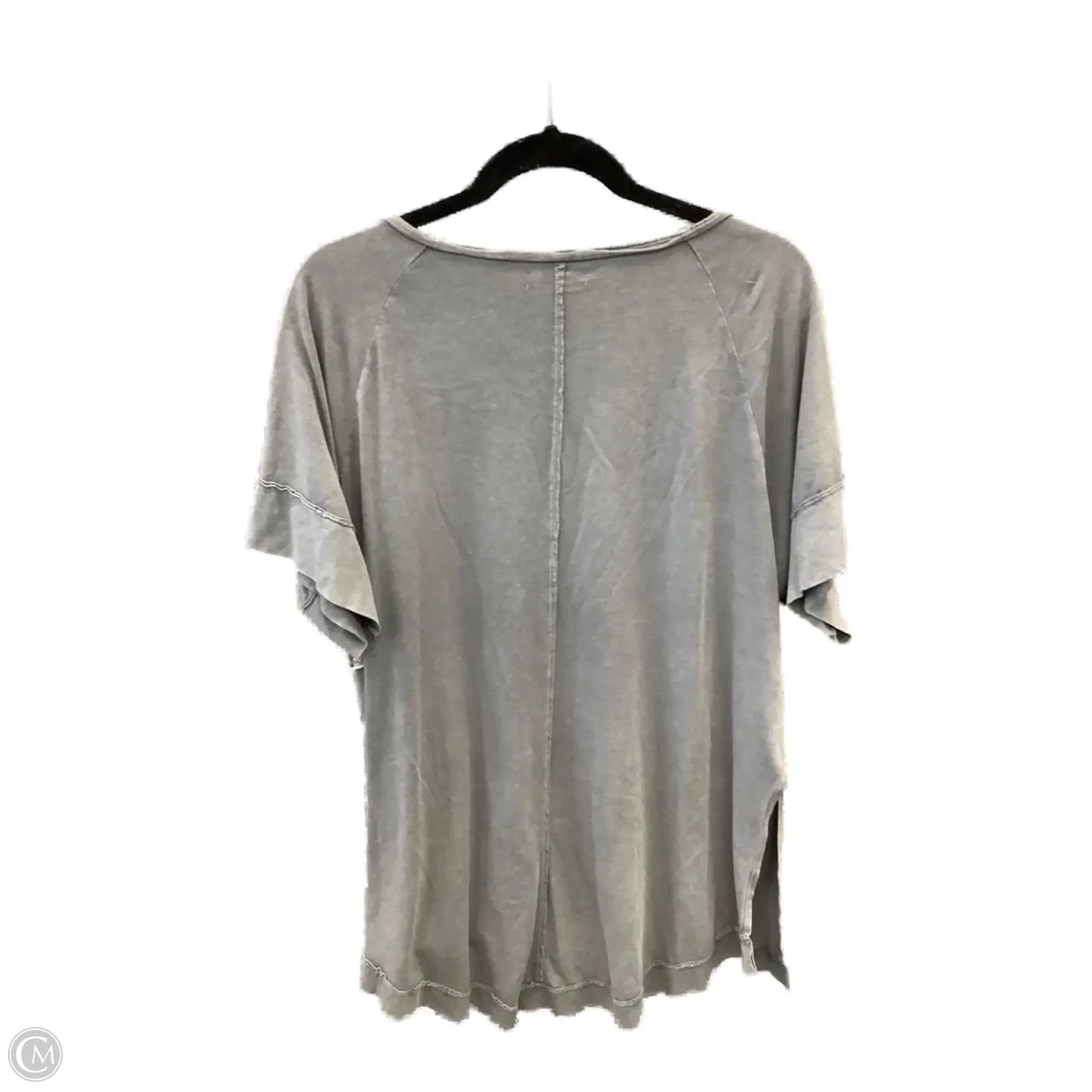 Top Short Sleeve By Mustard Seed In Grey, Size: S