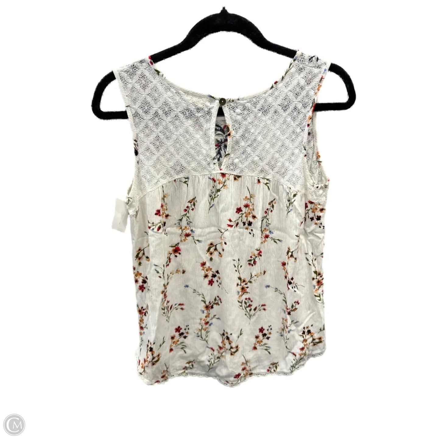 Top Sleeveless By Clothes Mentor In White, Size: M